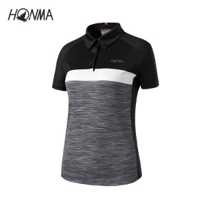 HONMA2021新款高尔夫女子短袖PoloT恤经典撞色修身干爽舒适