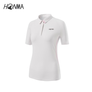HONMA2021新款高尔夫女子短袖Polo防晒弧线撞色拼接修身版型舒适