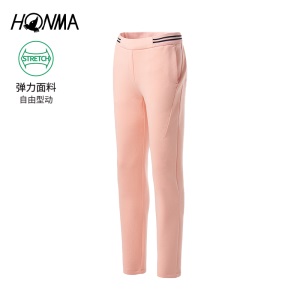 HONMA新款高尔夫女子长裤针织运动裤撞色条纹透气时尚
