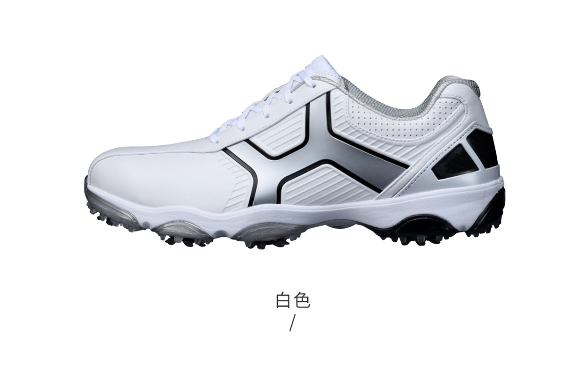 HONMA新款高尔夫男子球鞋经典拼色冲孔防滑鞋钉抓地底纹