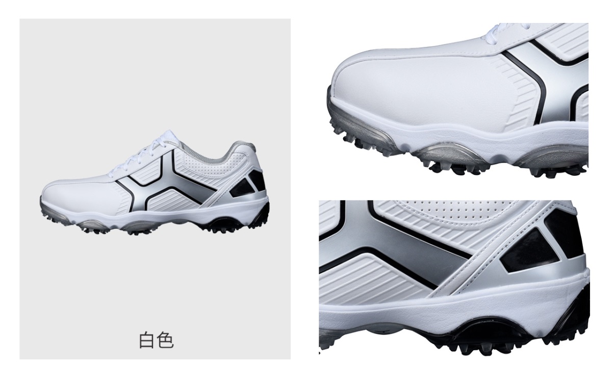 HONMA新款高尔夫男子球鞋经典拼色冲孔防滑鞋钉抓地底纹
