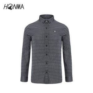 HONMA新款高尔夫男子衬衫翻领不易变形不紧绷弹性透气