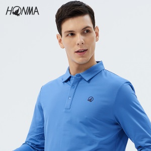 HONMA新款高尔夫男子长袖POLO衫经典时尚百搭个性内里加绒