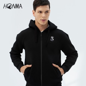 HONMA新款高尔夫男子夹克运动连帽防风LOGO贴图年轻舒适百搭外套