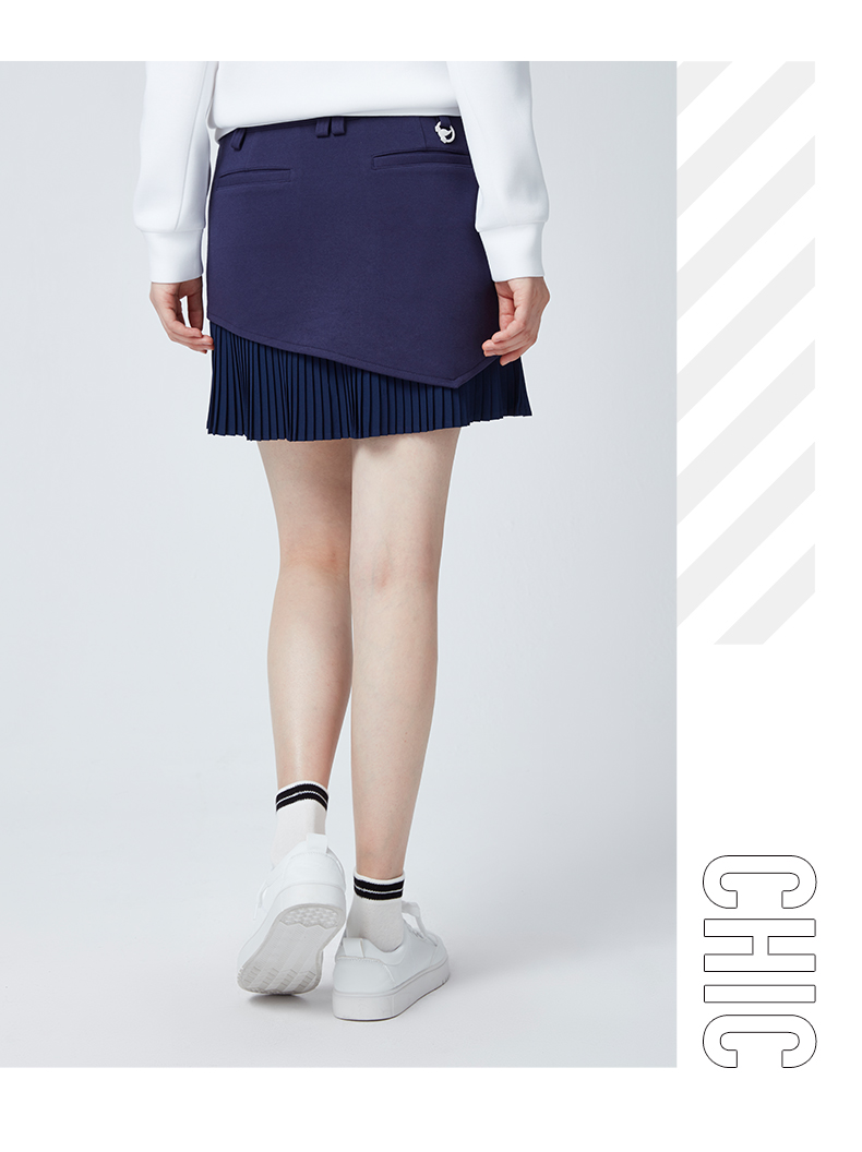 HONMA新款高尔夫女子短裙时尚简约不规则有型显腿长日常运动