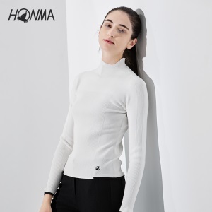 HONMA秋冬新款女子毛衫螺旋立领一体织工艺设计型款式