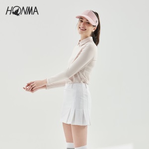 HONMA新款高尔夫女子长袖POLO衫T恤弹力舒展立体剪裁修身显瘦