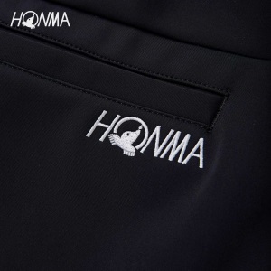HONMA冬季新款高尔夫男子长裤自由调节拉链脚口内里加绒