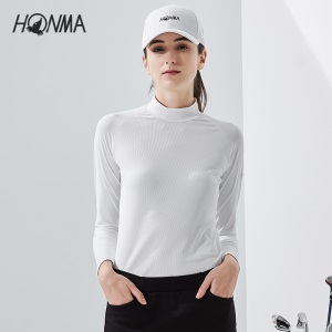 HONMA秋冬新款女子打底衫立领设计立体版型基础款打底衫