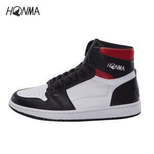 HONMA新款男子休闲鞋高帮复古潮流高级剖层牛皮革舒适防滑透气