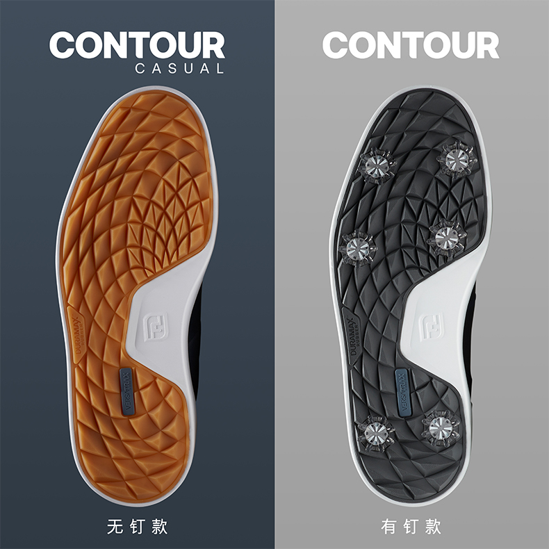 FootJoy高尔夫球鞋男士21新款Contour舒适耐磨透气休闲真皮运动鞋