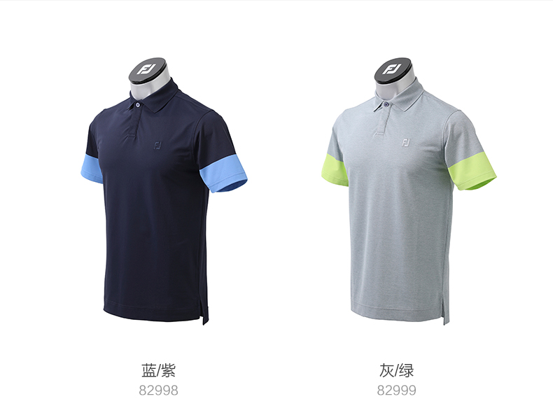 FootJoy高尔夫服装男士FJ新款男装短袖POLO衫golf翻领舒适T恤衬衣