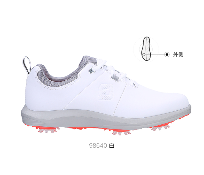 FootJoy高尔夫球鞋FJ女士2021年新款eComfort有钉运动舒适稳定鞋
