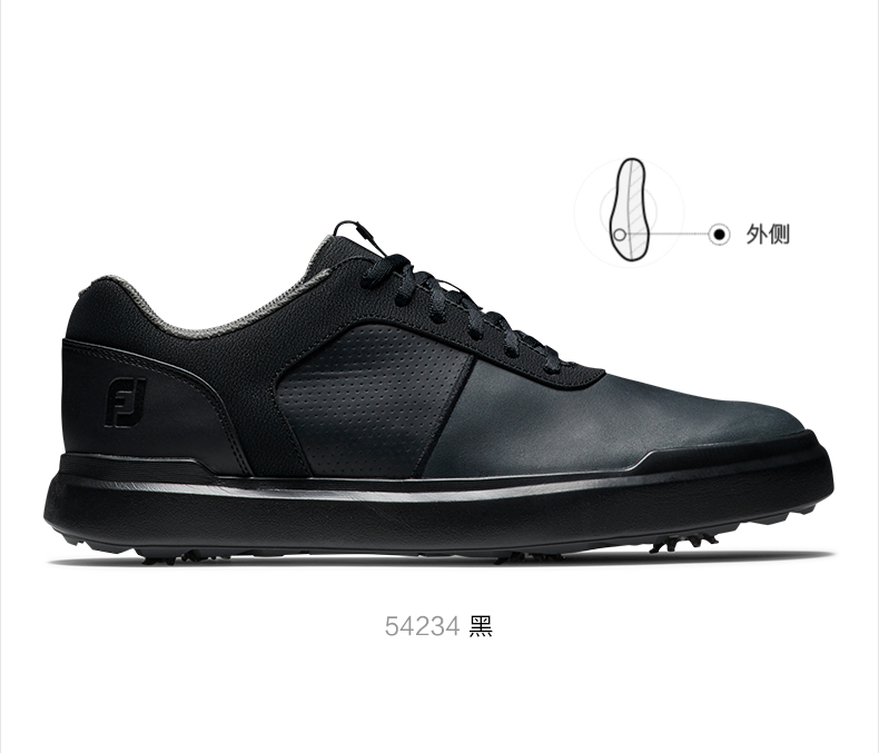 FootJoy高尔夫球鞋男士21新款Contour舒适耐磨透气休闲真皮运动鞋