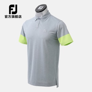 FootJoy高尔夫服装男士FJ新款男装短袖POLO衫golf翻领舒适T恤衬衣