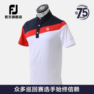 Footjoy高尔夫服装男士短袖T恤翻领polo衫FJ新款golf运动上衣