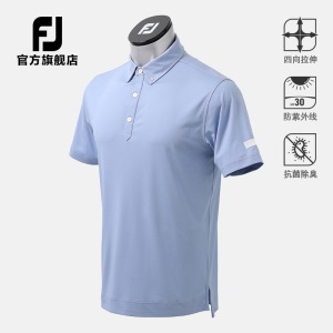 FootJoy高尔夫服装男士FJ春夏新款男装短袖T恤golf舒适运动衬衣