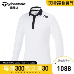 TaylorMade泰勒梅高尔夫服装新款男士舒适防风运动golf长袖POLO衫