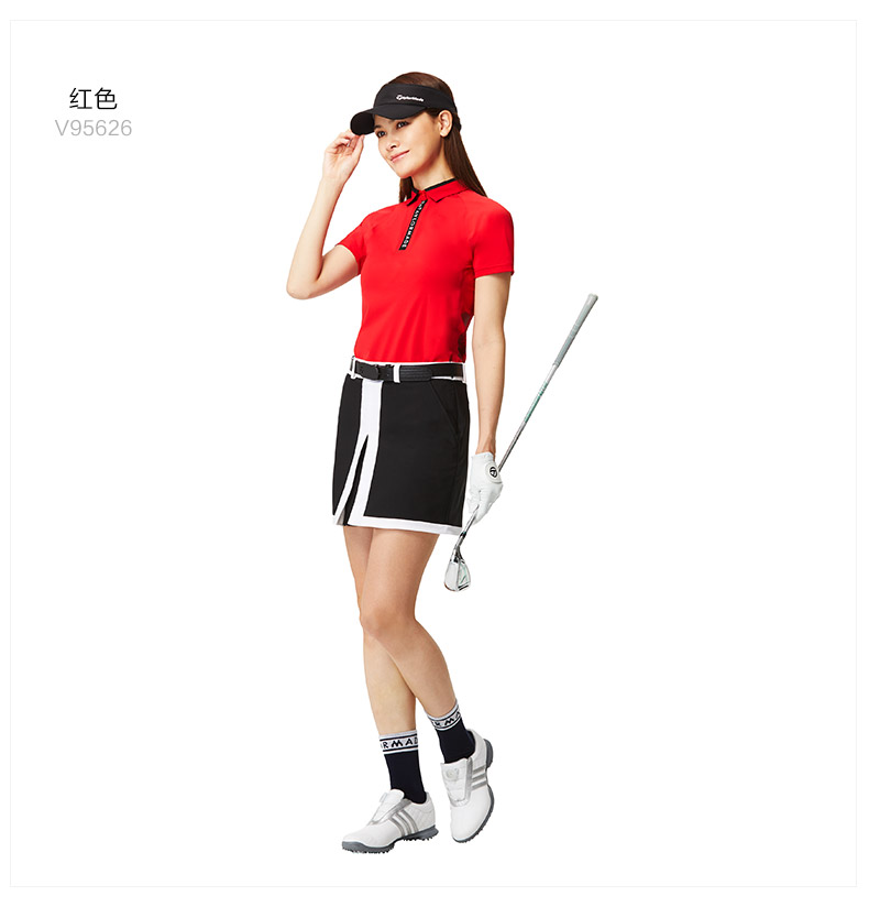 【2021新款】TaylorMade泰勒梅高尔夫服装女士夏季运动短袖POLO衫