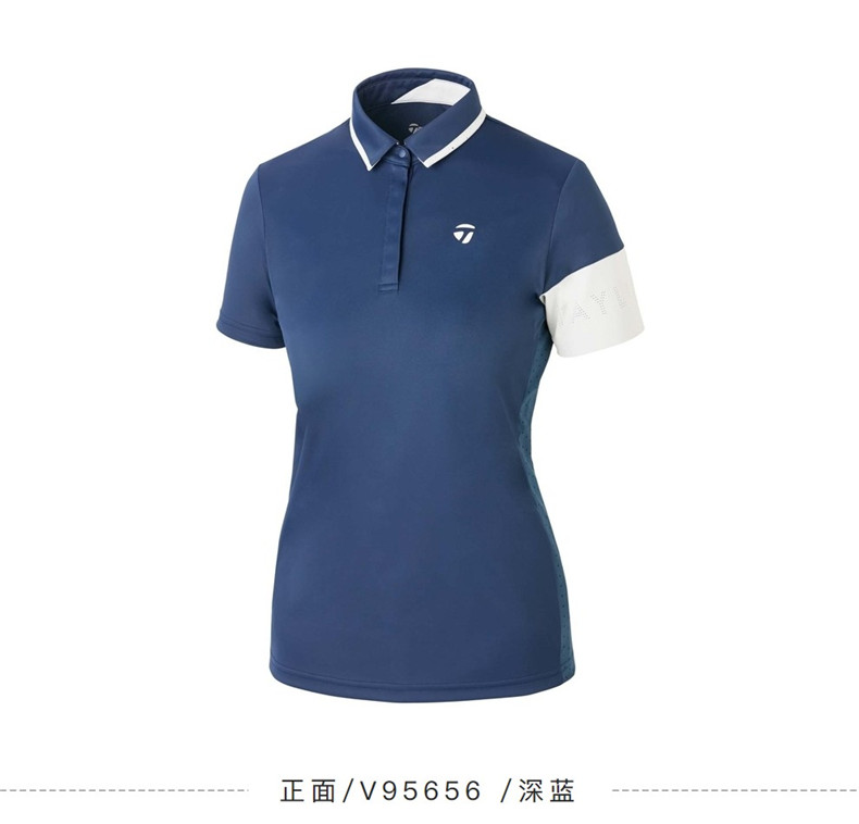 【2021新款】Taylormade泰勒梅高尔夫服装女士短袖Polo衫V95656
