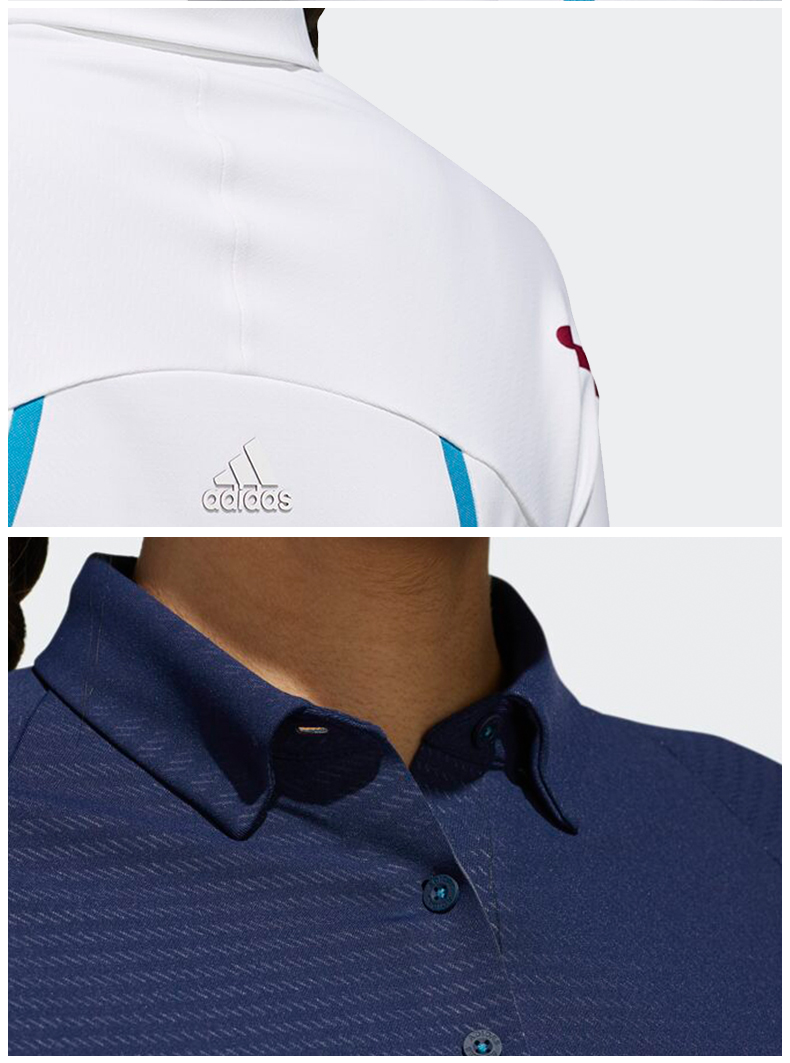 【秋新款】Adidas阿迪达斯长袖T恤高尔夫服装女士POLO衫秋季防风