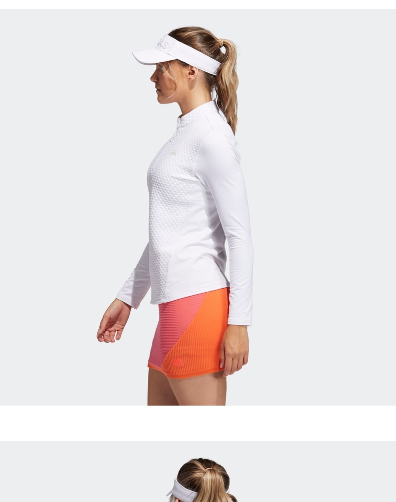 【新款】Adidas阿迪达斯高尔夫服装女士golf长袖T恤POLO衫FS6330