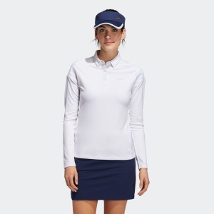 新款Adidas阿迪达斯高尔夫服装女士秋季golf运动长袖POLO衫FS6311