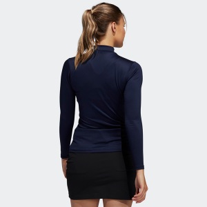【新款】Adidas阿迪达斯高尔夫服装女士保暖紧身上衣golf高领长袖