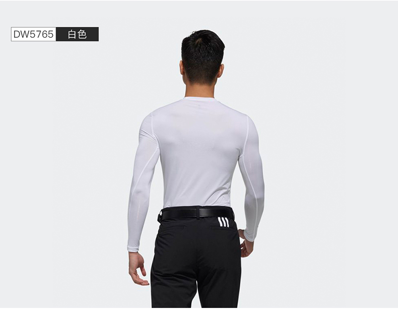 Adidas阿迪达斯高尔夫紧身衣男士长袖T恤高尔夫服装健身衣打底衫