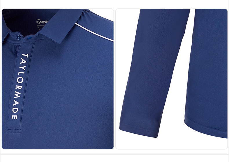 Taylormade泰勒梅高尔夫服装新款秋季男士长袖舒适休闲运动POLO衫