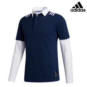 【新款上市】Adidas阿迪达斯高尔夫服装男士二合一穿搭长袖FS6870