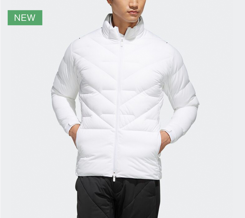 【新款】Adidas阿迪达斯高尔夫服装男士羽绒外套防风夹克golf正品