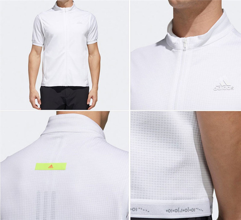 【新款】Adidas阿迪达斯高尔夫服装男士马甲春夏款防晒运动背心黑