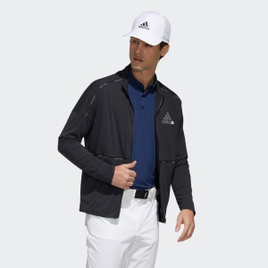 【新款】Adidas阿迪达斯高尔夫服装夹克男春季轻薄休闲外套防风衣