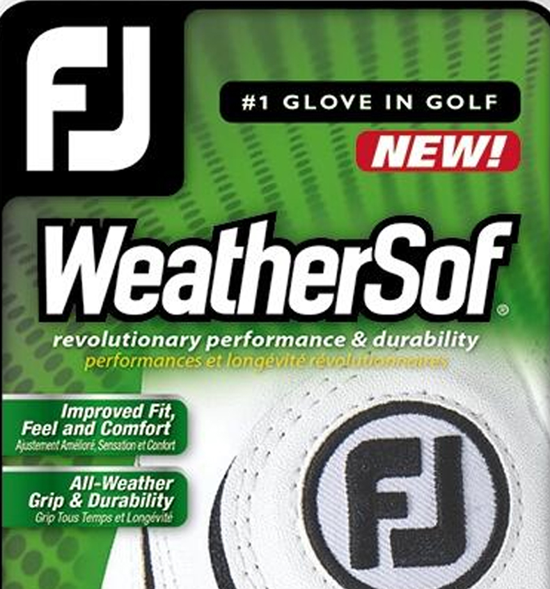 FootJoy高尔夫手套男士WeatherSof左手耐磨防滑舒适手套单只装