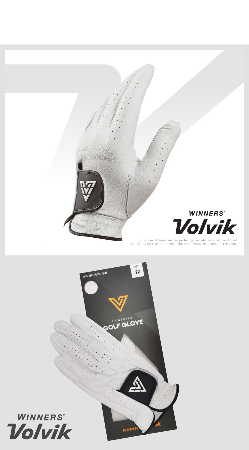 Volvik 沃维克正品高尔夫球 男士舒适透气小羊皮防滑高尔夫手套