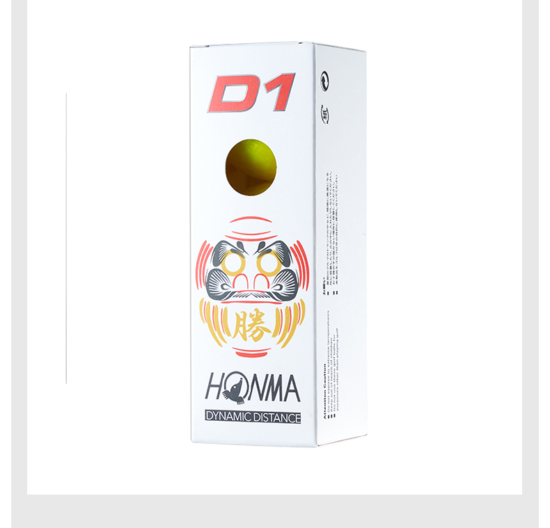 HONMA高尔夫球全新D1 DARUMA达摩款彩色高尔夫球白色两层远距球