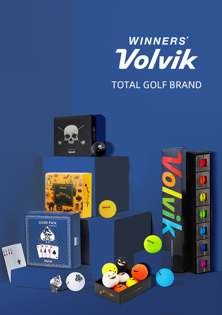 Volvik沃维克VIVID高尔夫彩球哑光三层4粒生日礼盒收藏golf用品