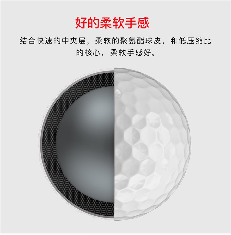 Callaway卡拉威高尔夫球新款石墨烯四层球Chrome Soft X比赛球
