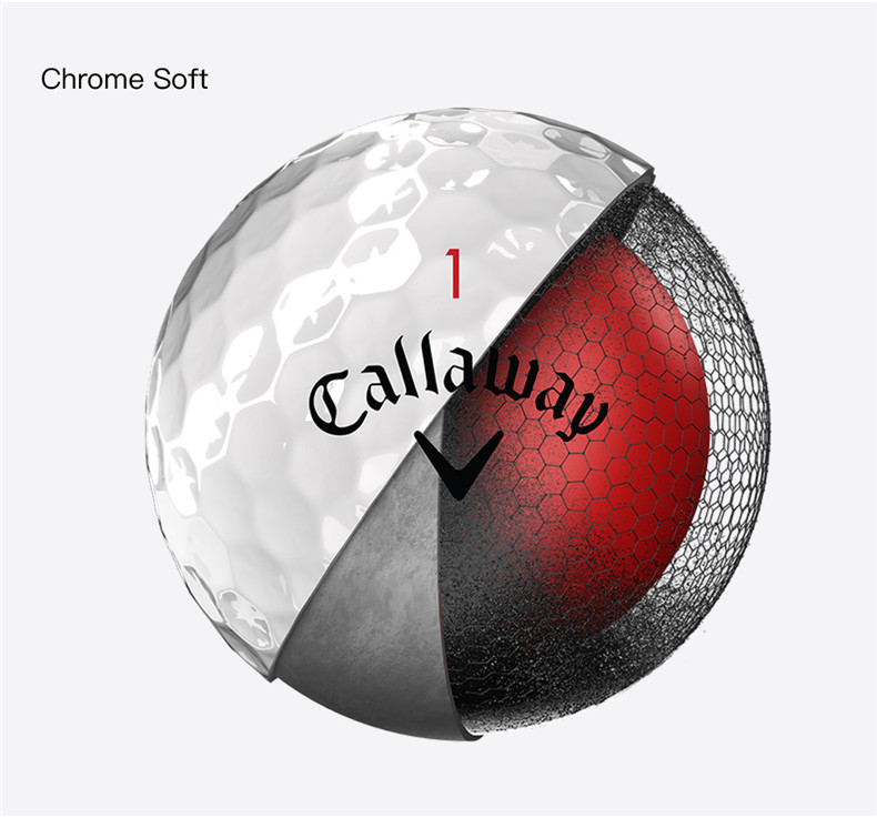 Callaway卡拉威高尔夫球新款石墨烯四层球Chrome Soft X比赛球