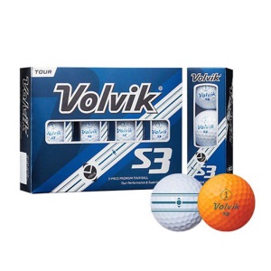 Volvik沃维克S3新款三层高尔夫彩球光面12粒职业定制golf礼盒