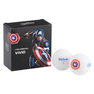 Volvik沃维克VIVID高尔夫彩球哑光4粒三层漫威合作款联名golf礼盒