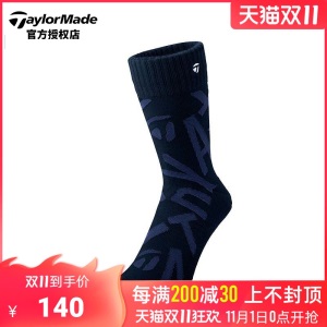 TaylorMade泰勒梅高尔夫球袜男士秋冬中筒袜运动舒适透气袜N92236