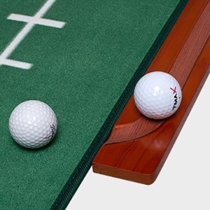 ZEN GOLF高尔夫实木推杆练习器室内办公室家用推杆练习毯自动返球