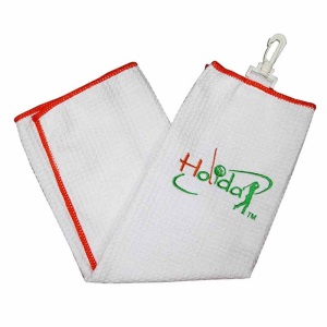 好莱迪Linn-Holiday高尔夫毛巾男女球员擦拭球杆专用吸水毛巾白色