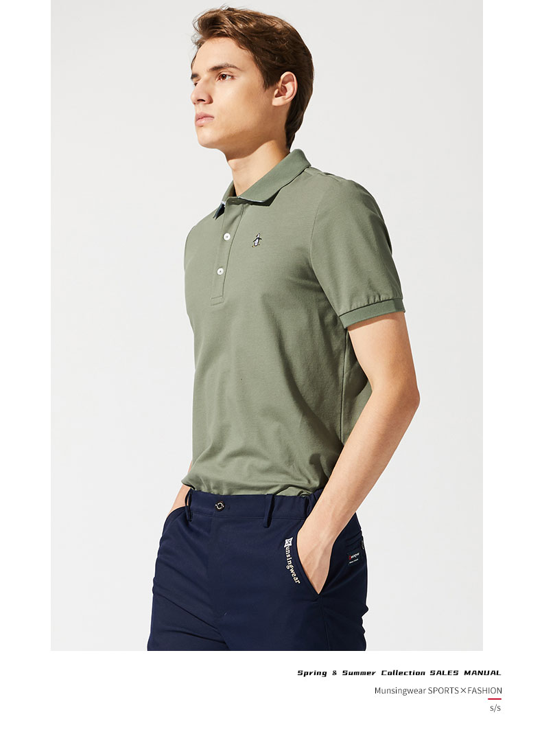 Munsingwear/万星威男装短袖T恤新品21夏季舒适休闲高尔夫polo衫