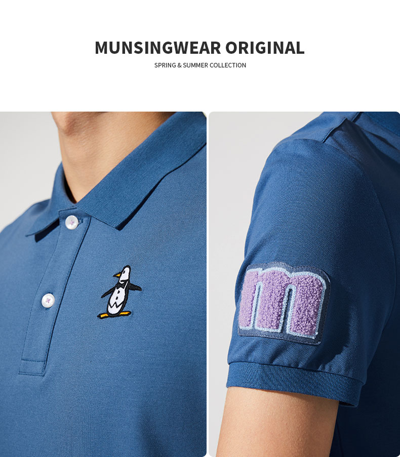 Munsingwear/万星威男装短袖polo衫21春夏新品运动企鹅高尔夫T恤