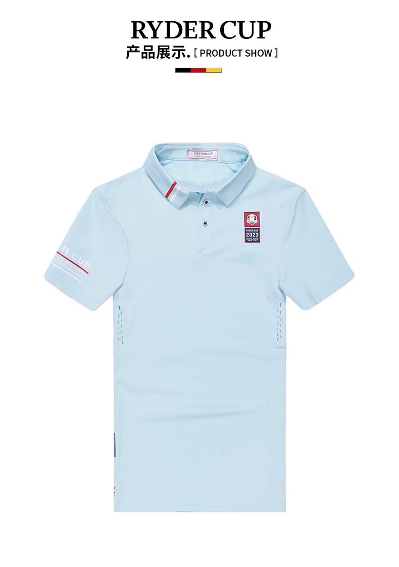 RyderCup莱德杯高尔夫男装短袖T恤21新款运动速干透气男士Polo衫