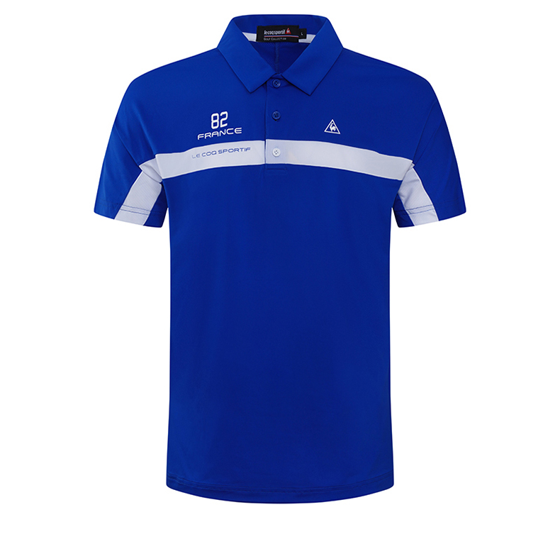 Le Coq Sportif/乐卡克高尔夫服装男士短袖T恤休闲运动高尔夫T恤