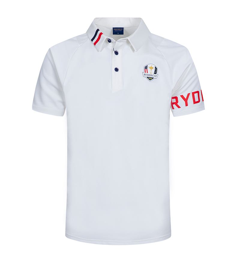 RyderCup莱德杯高尔夫服装男子短袖T恤 夏季速干弹力翻领Polo衫